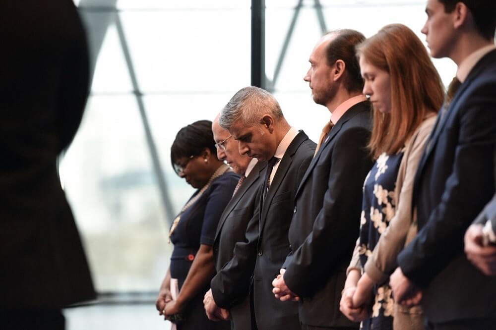 ראש העיר לונדון סאדיק קאן בטקס לזכר השואה